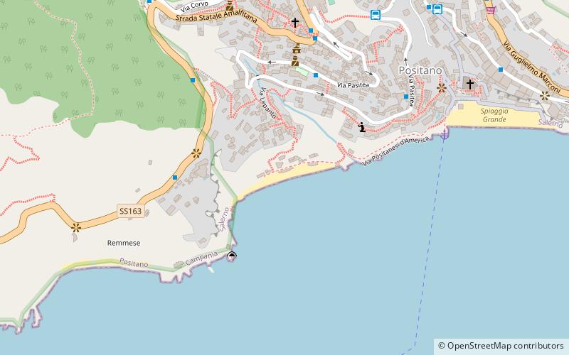 spiaggia fornillo positano location map