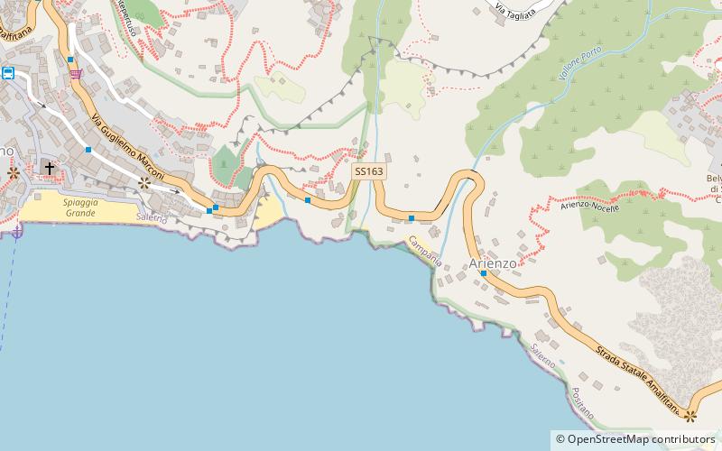 fiumicello positano location map