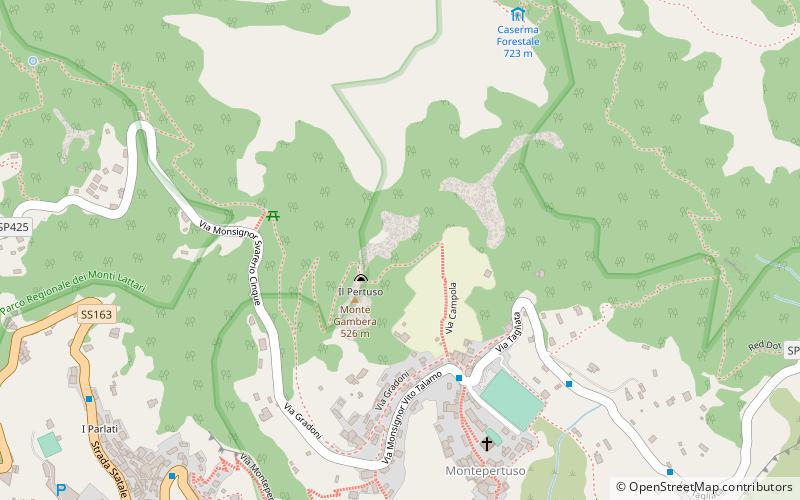 monte gambera positano location map