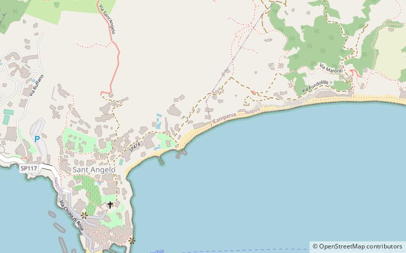 fumarole beach wyspa ischia location map