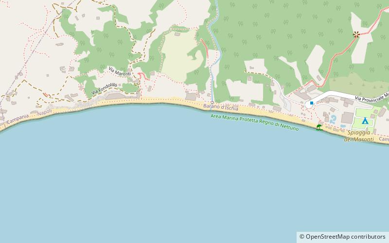maronti beach ischia location map