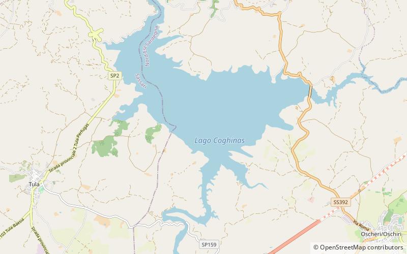 Lake Coghinas location map