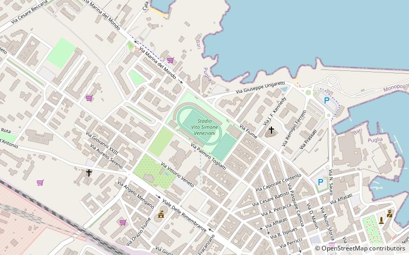stadio vito simone veneziani monopoli location map