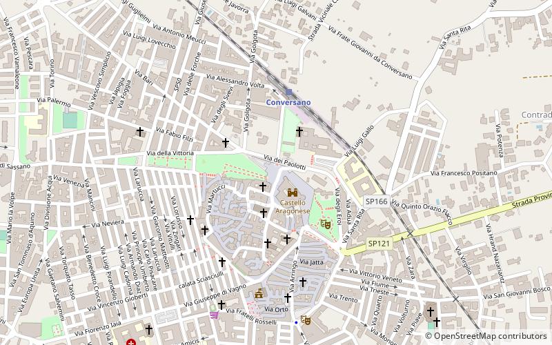 Conversano Castle location map