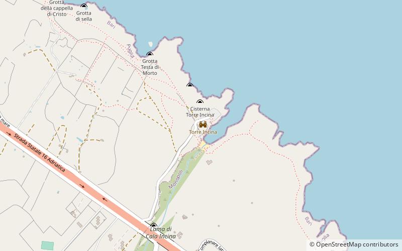 Spiaggia Cala Incina location map