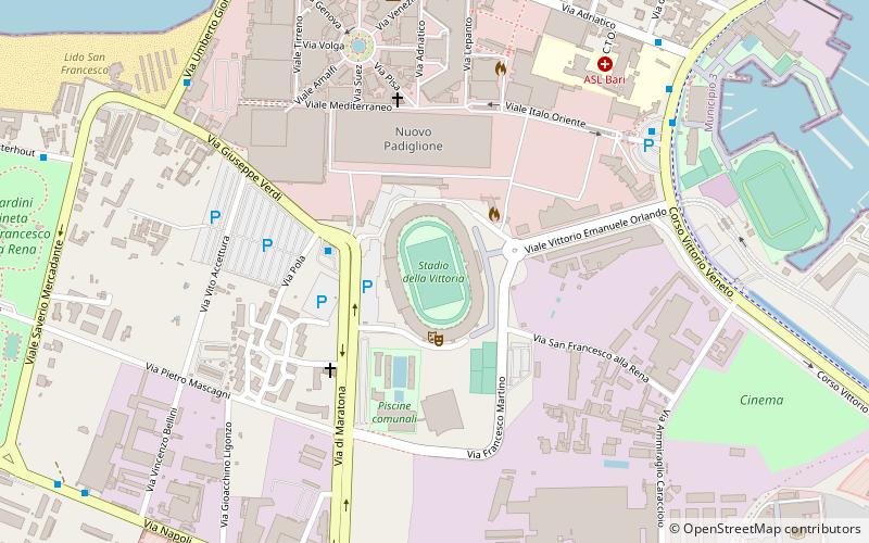 Stadio della Vittoria location map