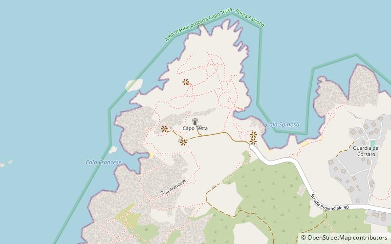 Phare de Capo Testa location map