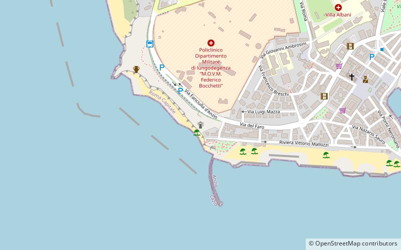 Capo d'Anzio Lighthouse location map