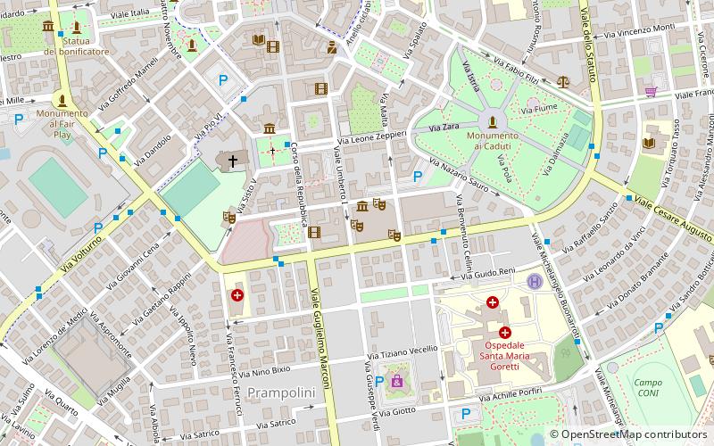 galleria civica darte moderna e contemporanea di latina location map