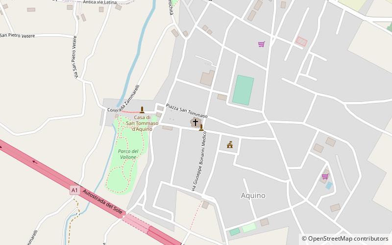 Aquino Cathedral location map