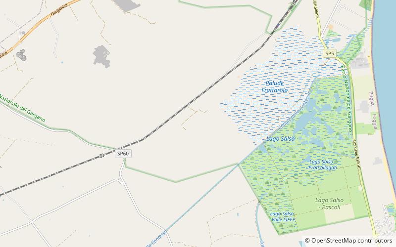 coppa nevigata park narodowy gargano location map