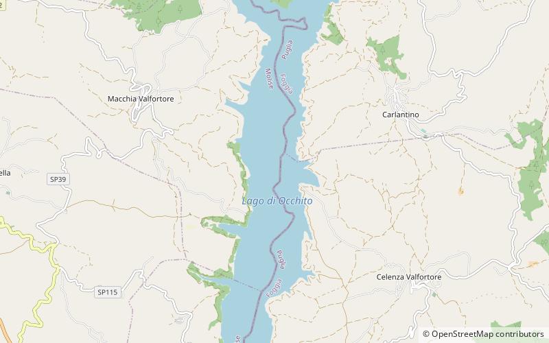 Lago di Occhito location map