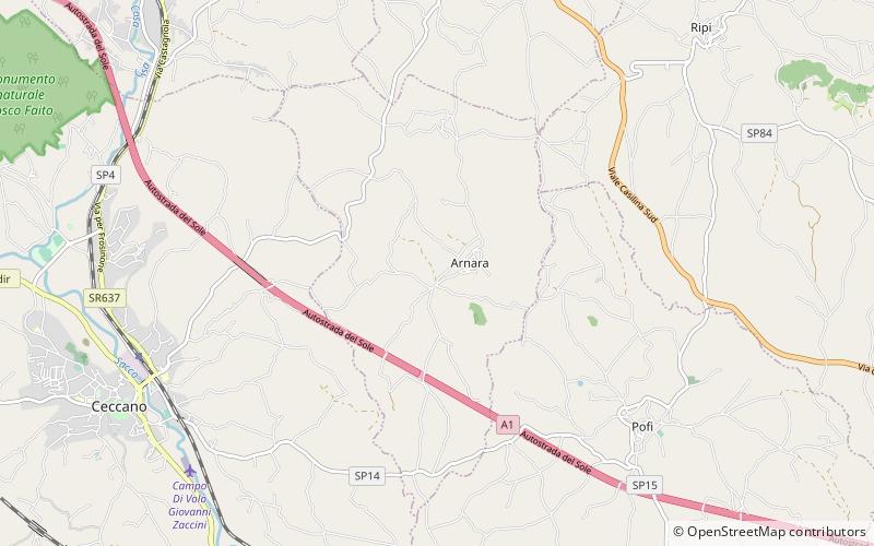 Arnara location map