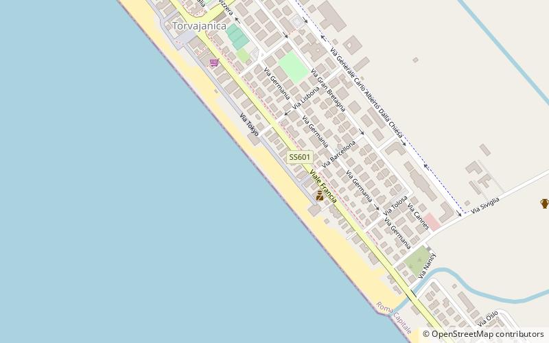 spiaggia di torvajanica location map