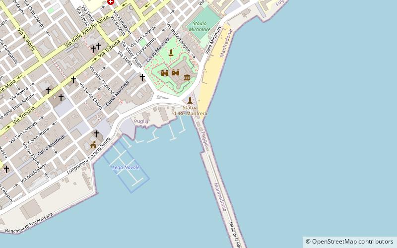 Manfredonia Lighthouse location map