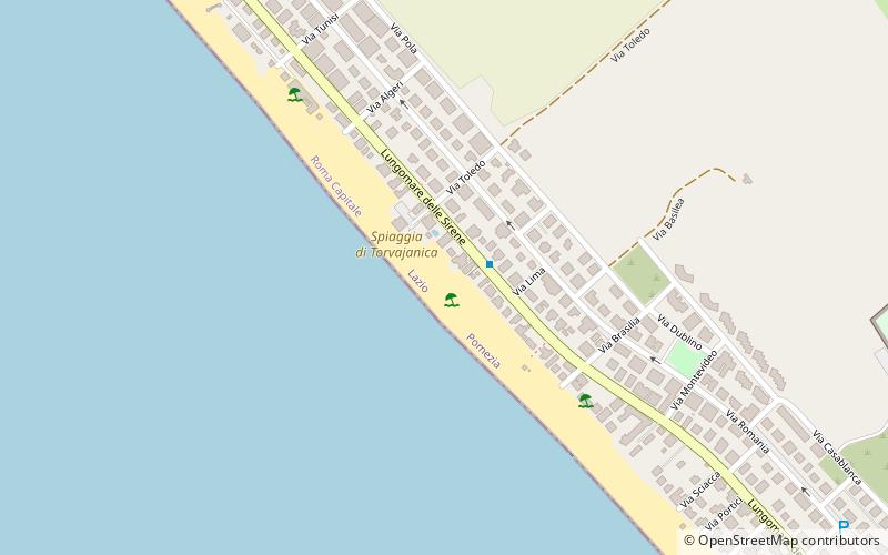 spiaggia di torvajanica location map