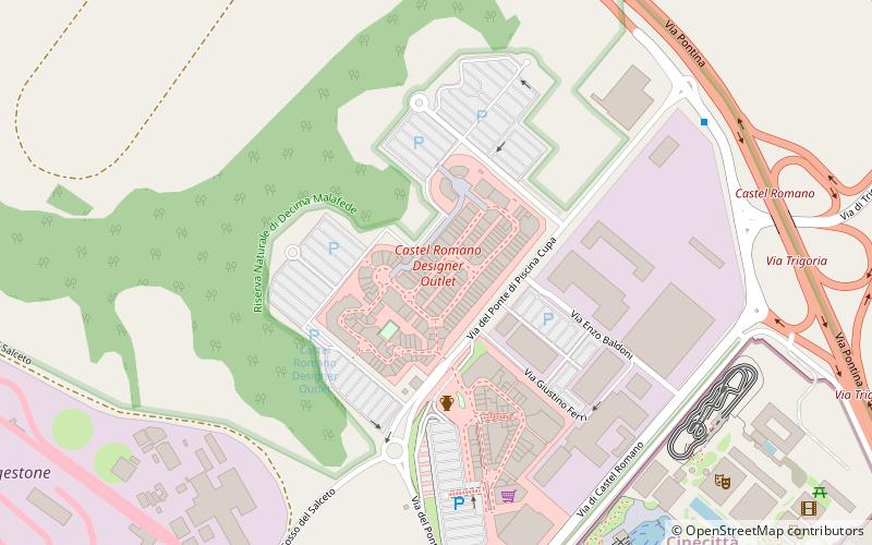 castel romano designer outlet rome location map