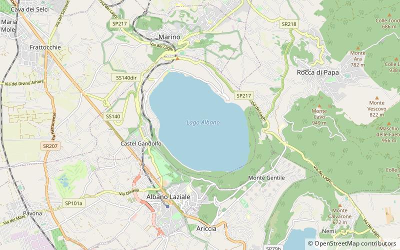 Lago Albano location map