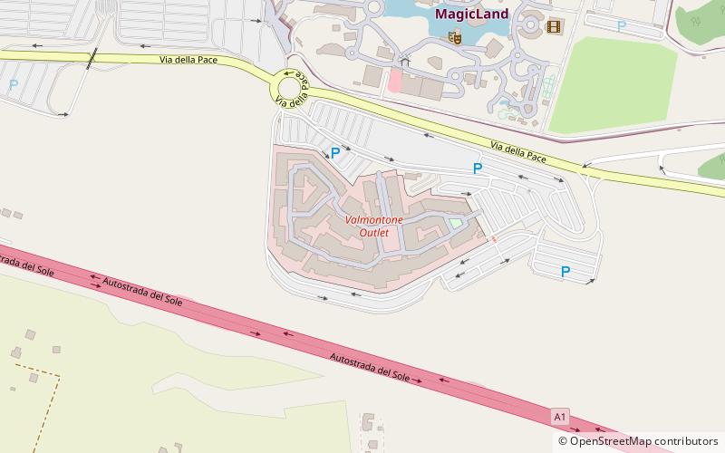 Fashion District - Valmontone Outlet location map