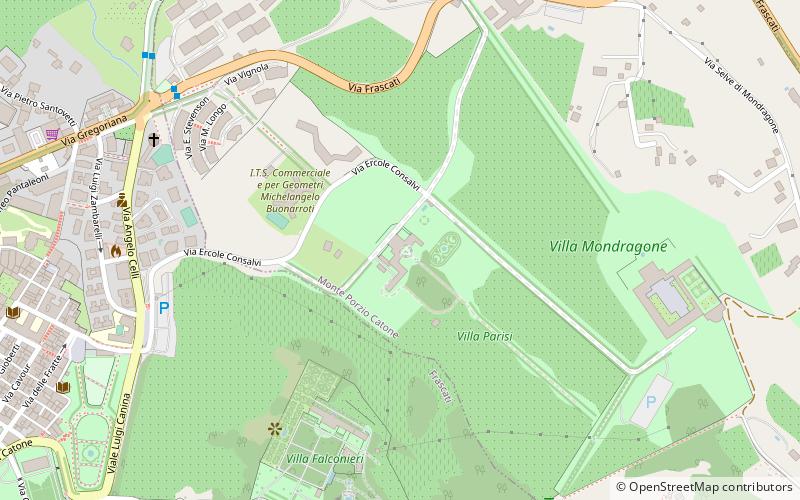 villa parisi frascati location map