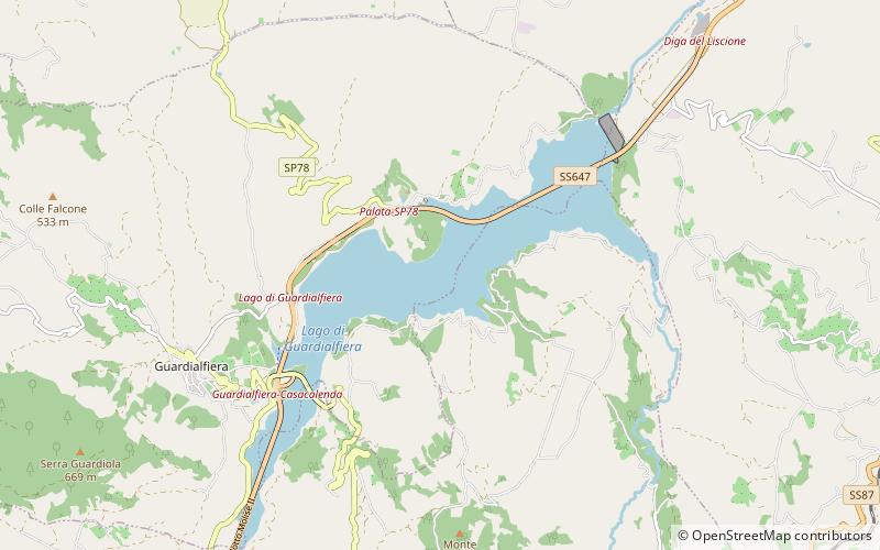 Lago di Guardialfiera location map