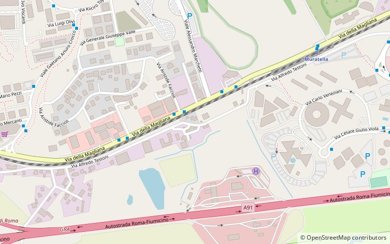 Magliana location map
