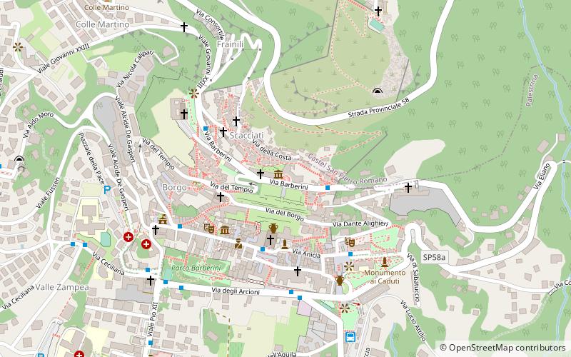 mosaique du nil palestrina location map