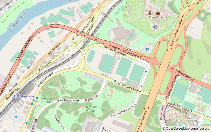 Stadio Tre Fontane location map