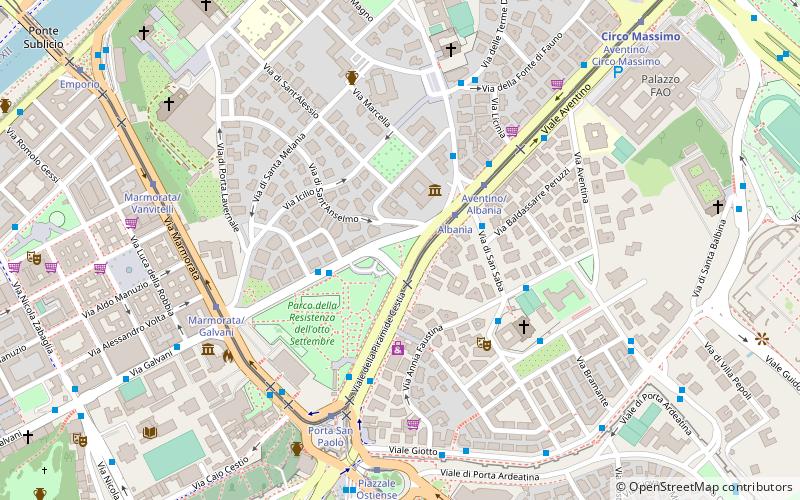 piazza albania rome location map