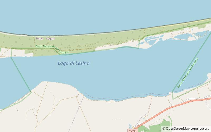 Lake Lesina location map