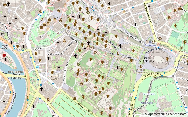 Farnesische Gärten location map