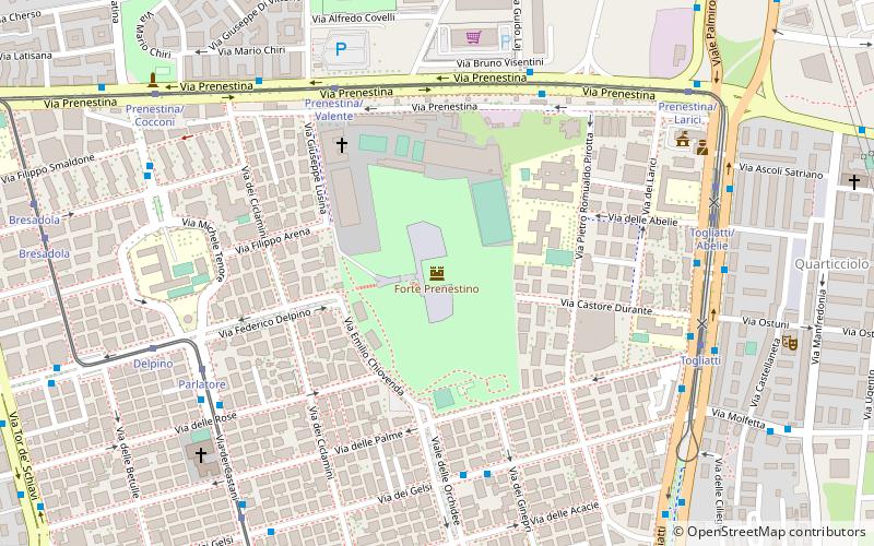 CSOA Forte Prenestino location map