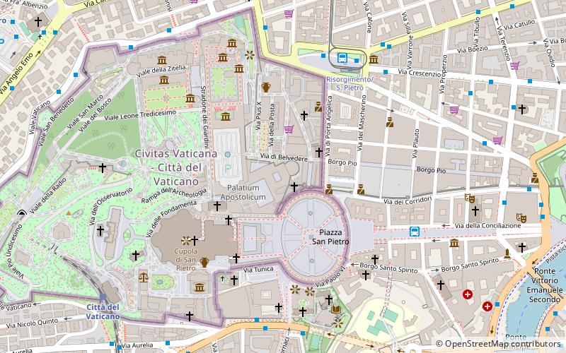 Papal apartments location map