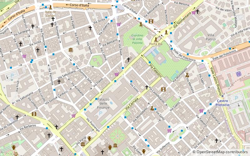 porta collina nomentano location map