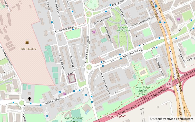 mercato rionale colli aniene rome location map