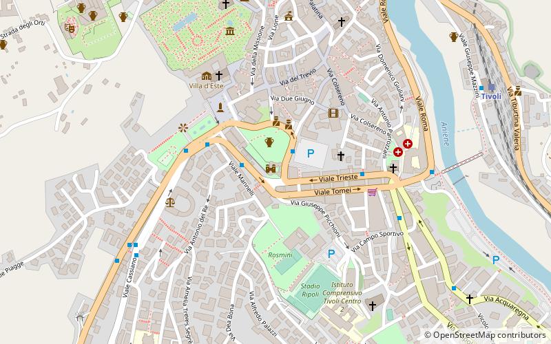 rocca pia tivoli location map