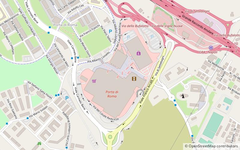 Porta di Roma location map