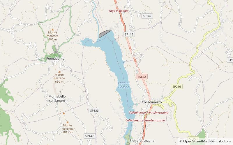 Lago di Bomba location map