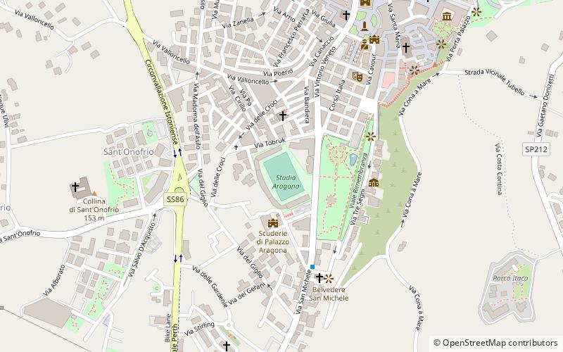 Stadio Aragona location map
