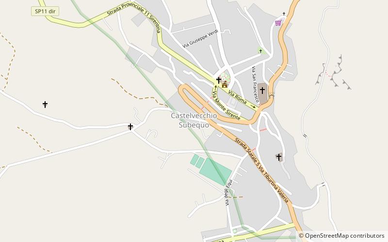 Castelvecchio Subequo location map