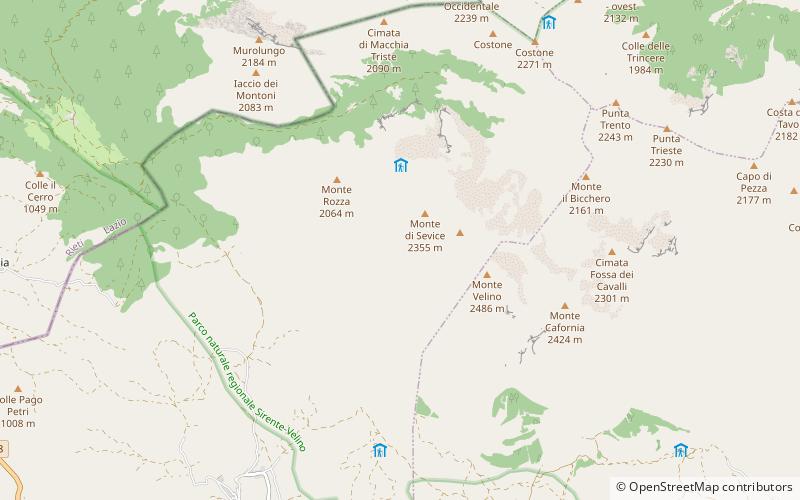 Mont Velino location map