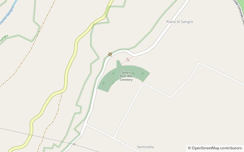 Sangro River War Cemetery location map