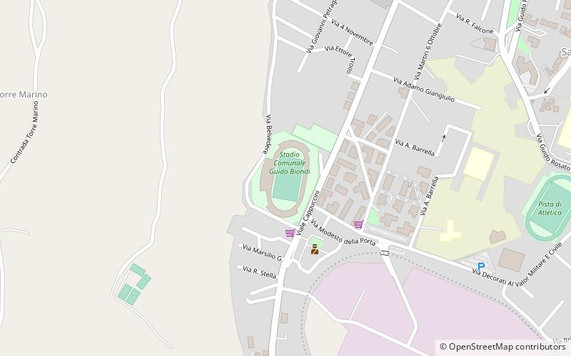 Stadio Guido Biondi location map