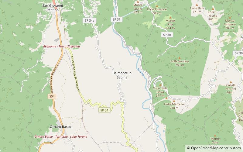 belmonte in sabina location map