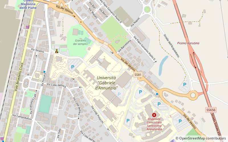 University of Chieti-Pescara location map