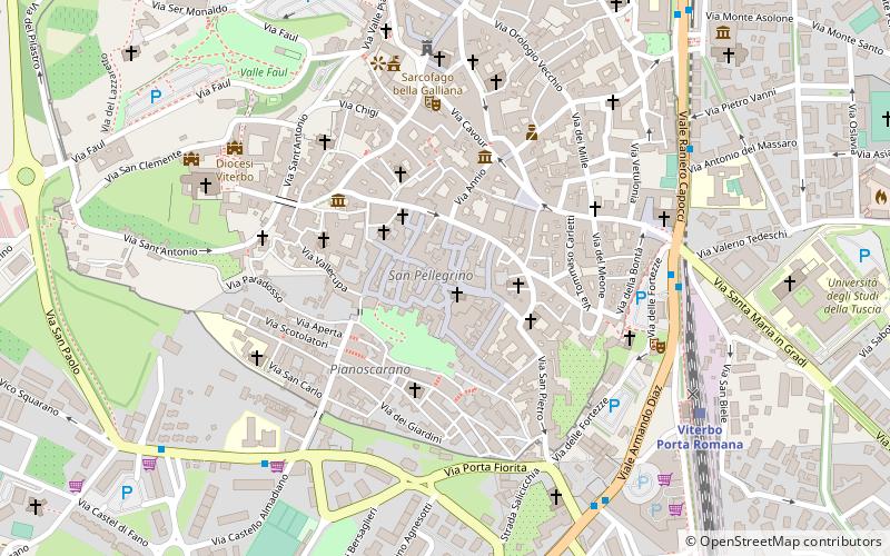 palazzo degli alessandri viterbe location map