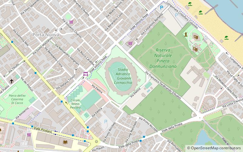 Estadio Adriático location map