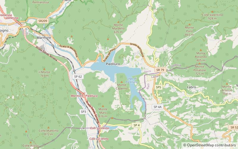 Lac de Piediluco location map