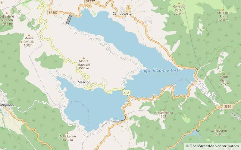 Lago de Campotosto location map