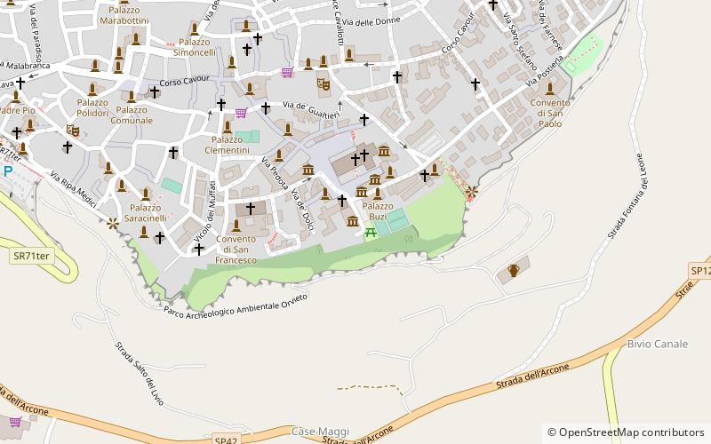 Orvieto sotterranea location map